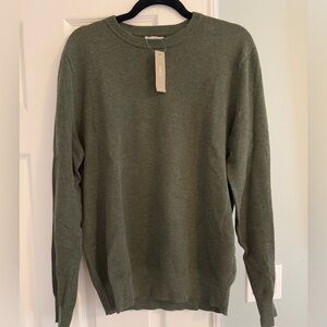 J. Crew Men's Olive Crewneck Sweater